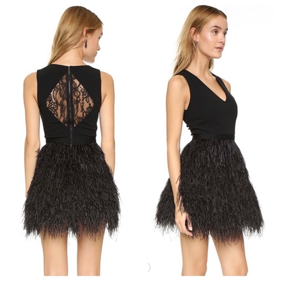 ALICE + OLIVIA Kiara Feather Dress - Picture 4 of 12